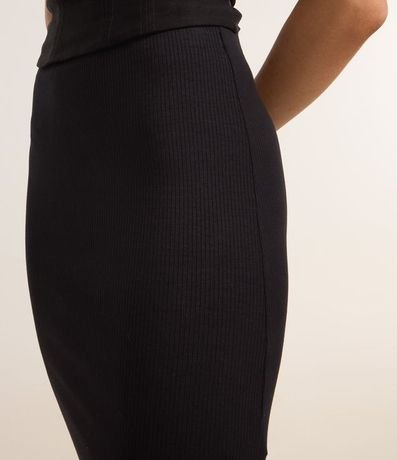 Pollera Midi en Rib con Abertura y Bajo Picot 4