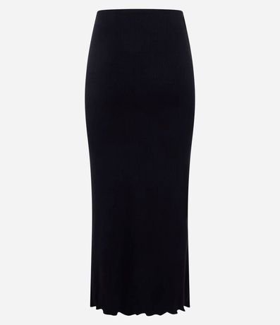 Pollera Midi en Rib con Abertura y Bajo Picot 7