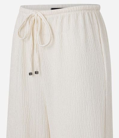 Pantalón Wide Leg con Textura y Elástico en la Cintura 7