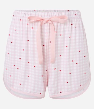 Short de Pijama de Cuadros con Corazón 5