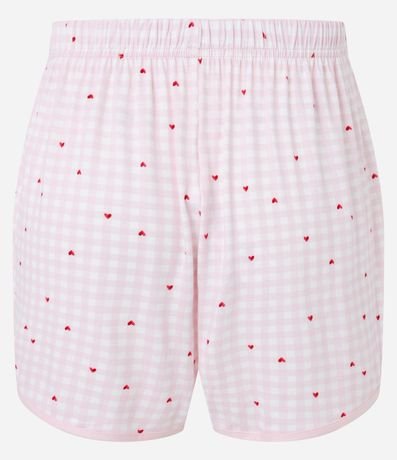 Short de Pijama de Cuadros con Corazón 6