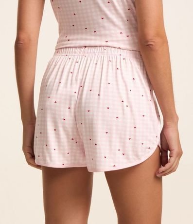 Short de Pijama de Cuadros con Corazón 3