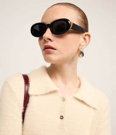 Saco Peluche en Punto con Cuello Polo 3