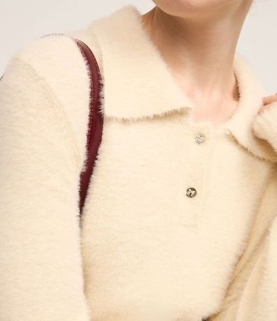 Saco Peluche en Punto con Cuello Polo 4