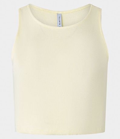 Blusa Cropped sin Mangas en Algodón Acanalado 4