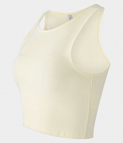 Blusa Cropped sin Mangas en Algodón Acanalado 5