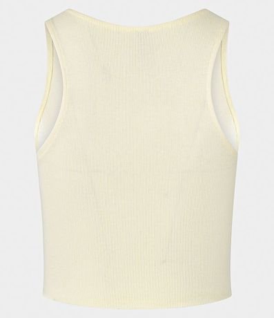 Blusa Cropped sin Mangas en Algodón Acanalado 6