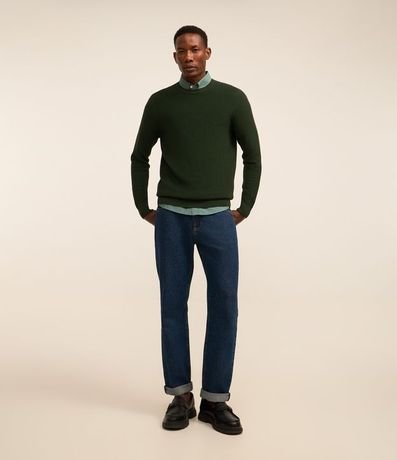 Suéter en Malla con Textura de Cuadros Grid 2