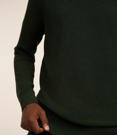 Suéter en Malla con Textura de Cuadros Grid 4