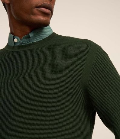 Suéter en Malla con Textura de Cuadros Grid 5