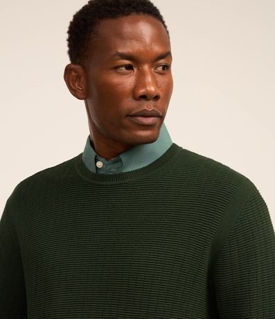 Suéter en Malla con Textura de Cuadros Grid 6