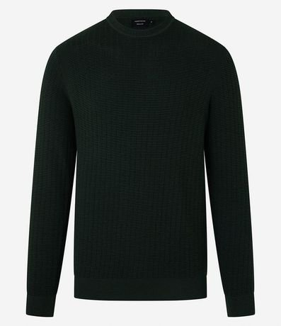 Suéter en Malla con Textura de Cuadros Grid 7