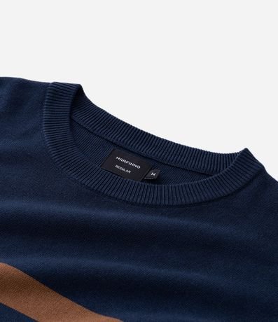 Suéter Regular en Punto con Estampado de Rayas Horizontales 9