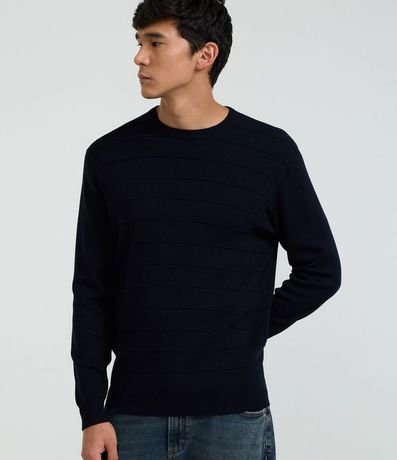 Suéter en Punto con Cuello Redondo