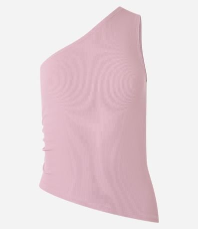 Blusa en Microfibra con Hombro Único y Fruncido Lateral 4