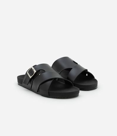 Sandalia Slide City en PU con Tiras Cruzadas y Hebilla 2