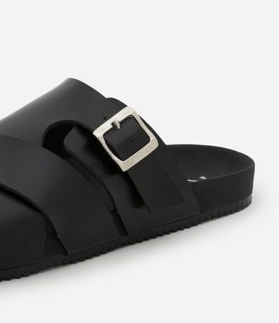 Sandalia Slide City en PU con Tiras Cruzadas y Hebilla 4