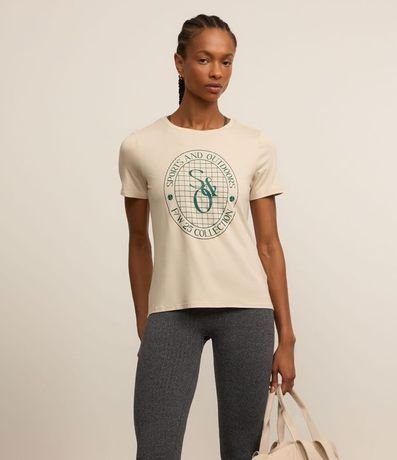Remera Deportiva con Estampa Sports and Outdoors
