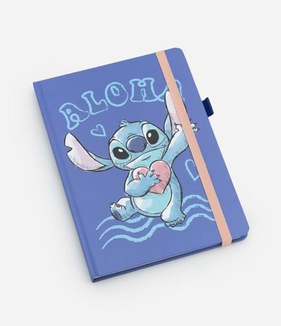 Cuaderno con Cierre en Elástico y Estampa Stitch