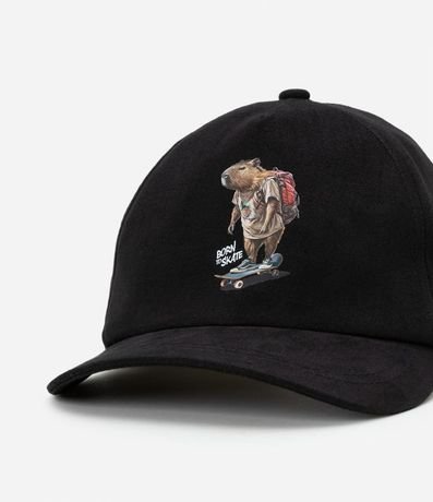 Gorra Infantil en Sarga Estampa Capivara Skatista - Talle U 4
