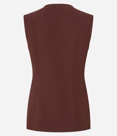 Chaleco Alargado Sastrería con Botones Delanteros 5