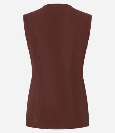 Chaleco Alargado Sastrería con Botones Delanteros 6