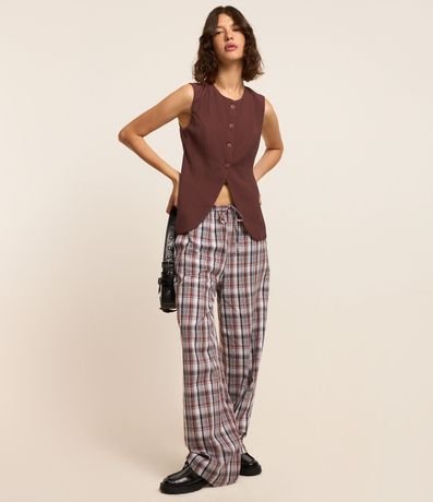 Chaleco Alargado Sastrería con Botones Delanteros 2