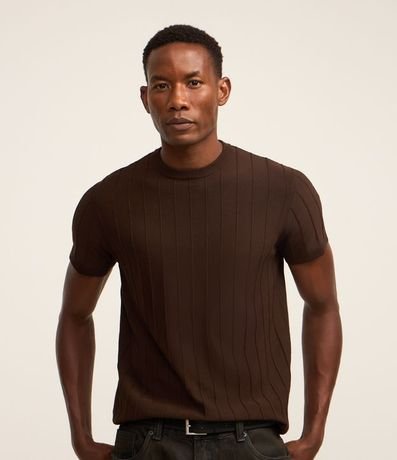 Remera Manga Corta en Viscosa Texturizada