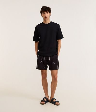 Bermuda Playera en Microfibra con Estampa Mini Ballenas