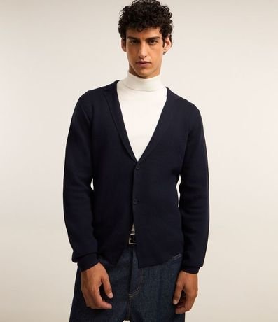 Blazer en Algodón con Cuello Solapa