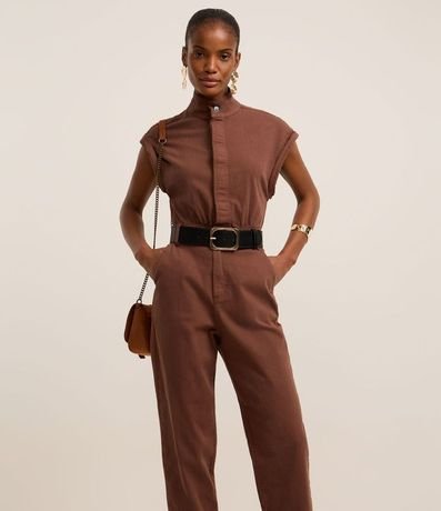 Mono en Sarga sin Manga con Botón Doble 2