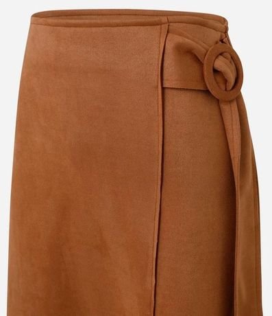 Pollera Midi en Malla Gamuza con Detalle Hebilla Lateral 6