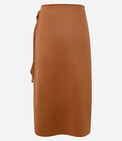 Pollera Midi en Malla Gamuza con Detalle Hebilla Lateral 7