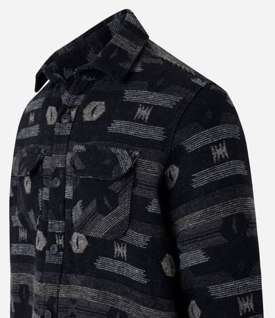 Campera Oversized en Sherpa con Estampa Étnica 9