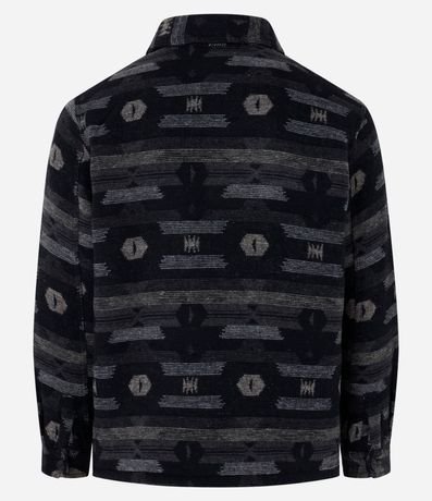 Campera Oversized en Sherpa con Estampa Étnica 10