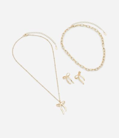 Conjunto de Collar Capas y Caravana Metal Liso de Lazo 2