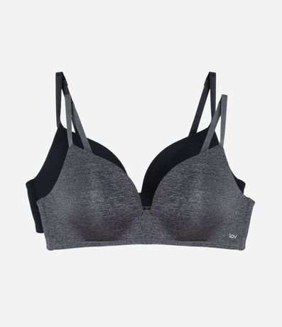 Kit 02 Soutien Triángulo en Microfibra Ligera