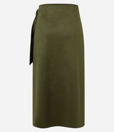 Pollera Midi en Malla Gamuza con Detalle Hebilla Lateral 7