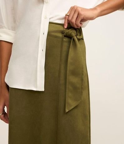 Pollera Midi en Malla Gamuza con Detalle Hebilla Lateral 3