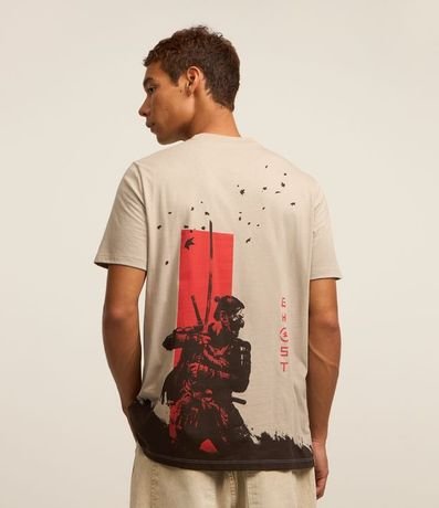 Remera Regular en Algodón con Estampa Ghost of Tsushima