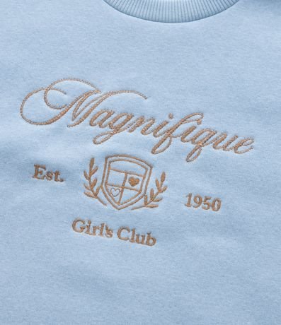 Saco Infantil con Bajo Diferenciado y Lettering Magnifique - Tam  5 a 14 años 7