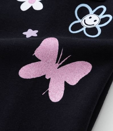 Pantalón Infantil con Bolsillo Cargo y Estampa Doodles - Talle 5 a 14 años 3