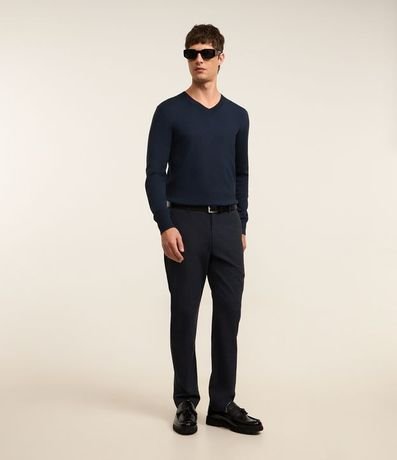 Suéter Básico en Viscosa con Cuello V 2