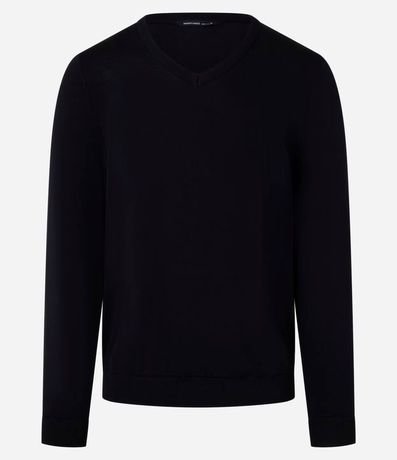 Suéter Básico en Viscosa con Cuello V 5