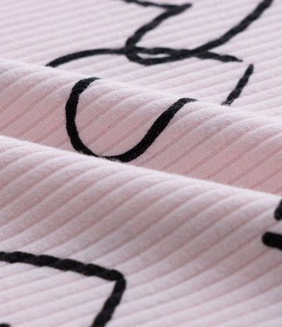 Blusa Infantil Acanalada con Estampa Corazones - Talle 1 a 6 años 3