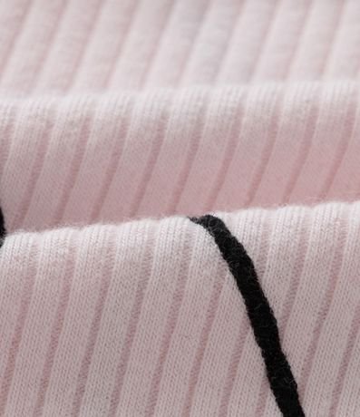 Pantalón Legging Infantil Acanalado con Estampa Corazones - Talle 1 a 6 años 3