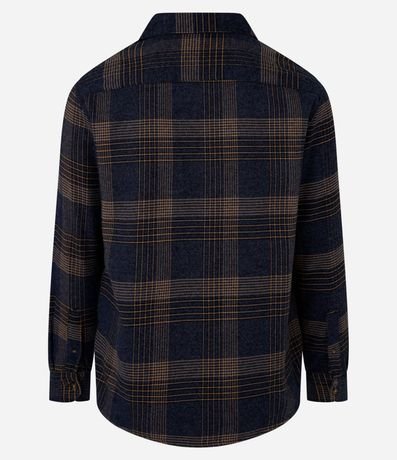 Camisa Regular en Franela con Estampado de Cuadros 6