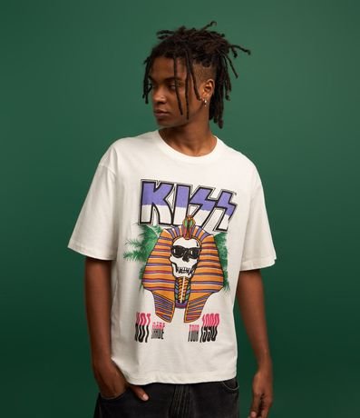 Remera Boxy en Algodón con Estampa Kiss 3