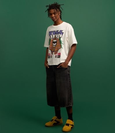 Remera Boxy en Algodón con Estampa Kiss 4