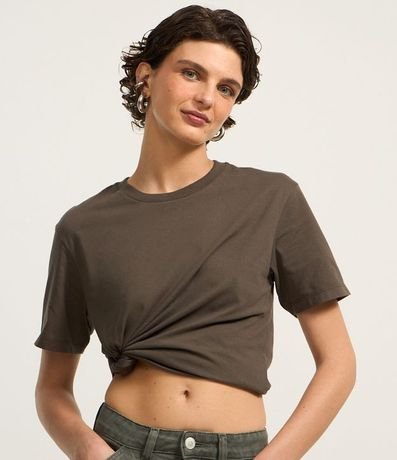 Remera Regular en Algodón con Manga Corta 3